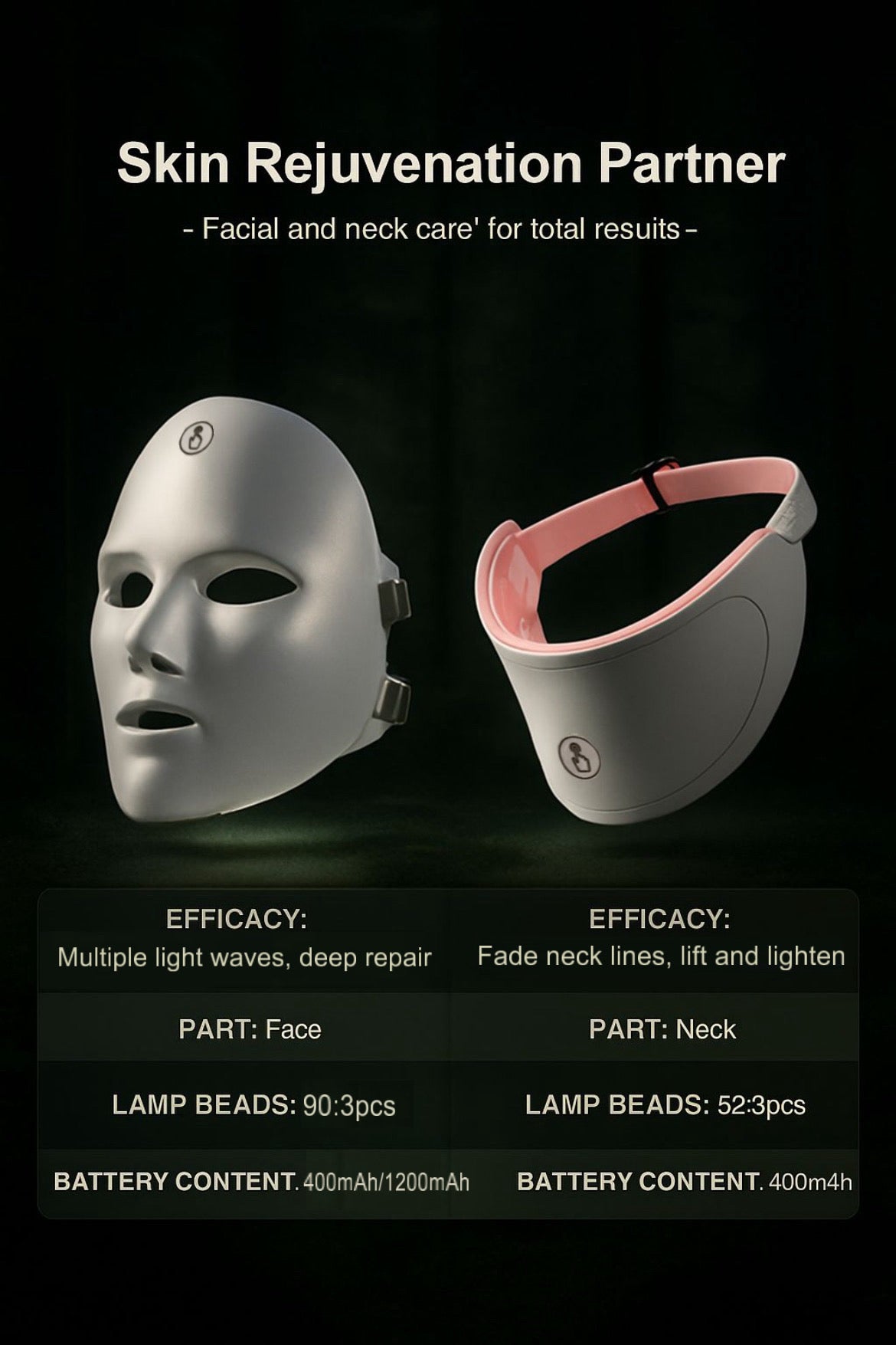 LumaVeil™ 7-Color LED Face & Neck Mask