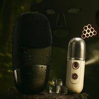 Glow Temple Radiance Trio: LED Mask, Sonic Cleanser & Nano Mist