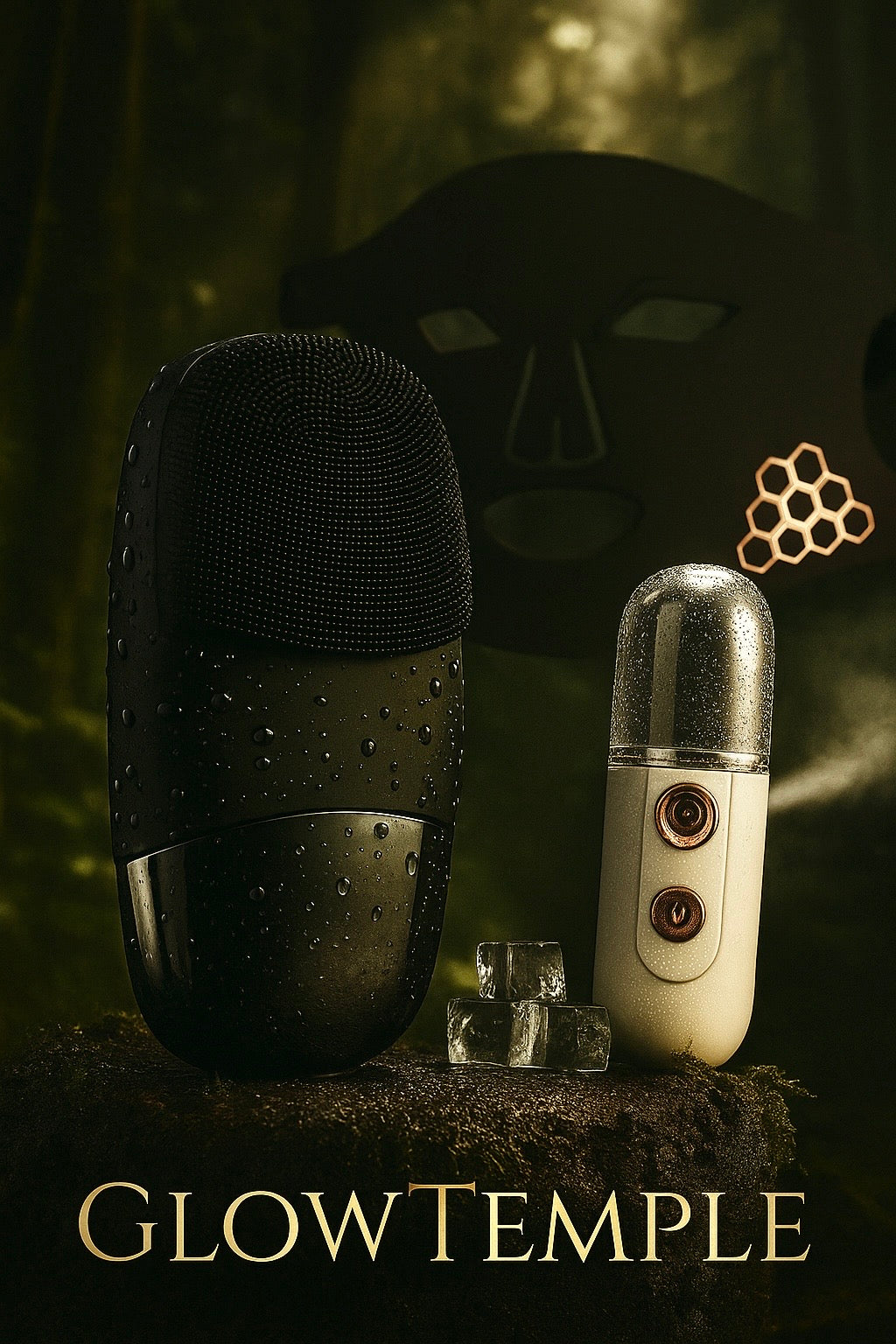 Glow Temple Radiance Trio: LED Mask, Sonic Cleanser & Nano Mist
