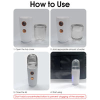Mini Facial Steamer Nano Spray Moisturizing Vaporizer Face Mist Cold