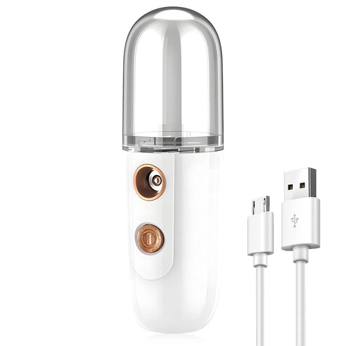 Mini Facial Steamer Nano Spray Moisturizing Vaporizer Face Mist Cold